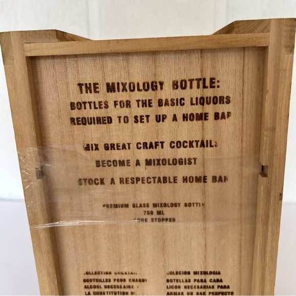 ARTLAND MIXOLOGY GIN DECANTER IN WOODEN CRATE NWT - Picture 13 of 16